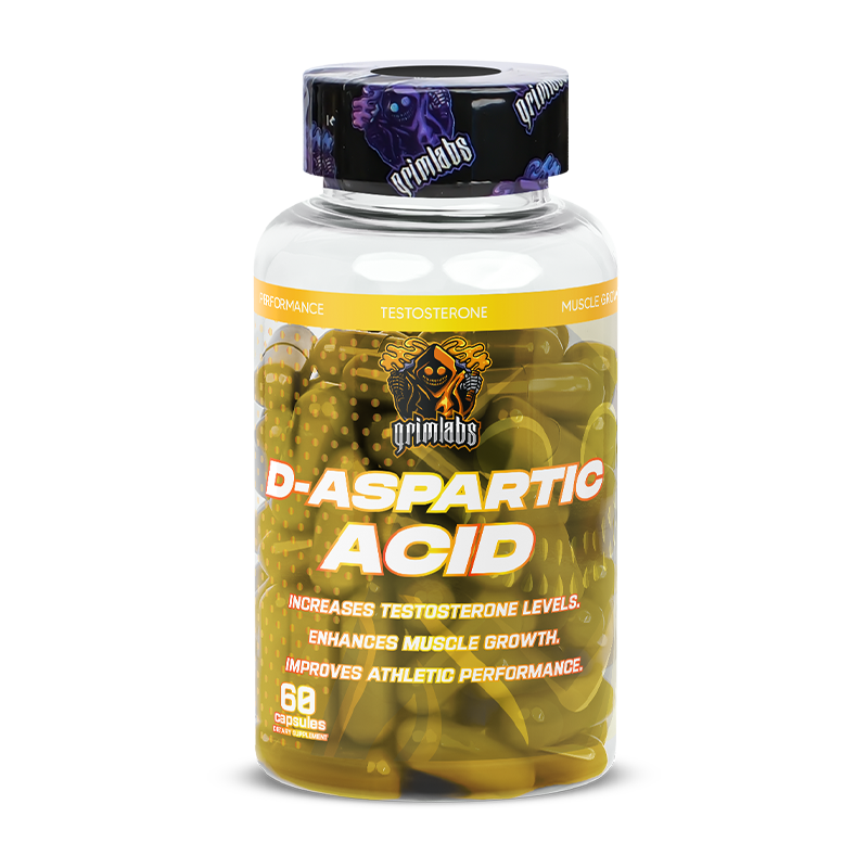 Grimlabs daa (d-aspartic acid) 500mg 60 servings - testosteron