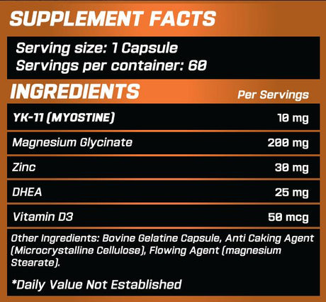 Grimlabs hellsing yk-11 10 mg 60 servings myostatin inhibitor
