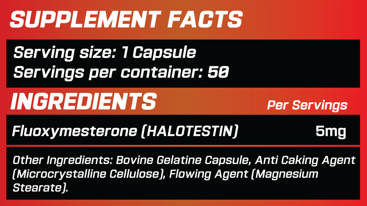 Grimlabs halorage halotestin 5 mg 50 servings - anabolic