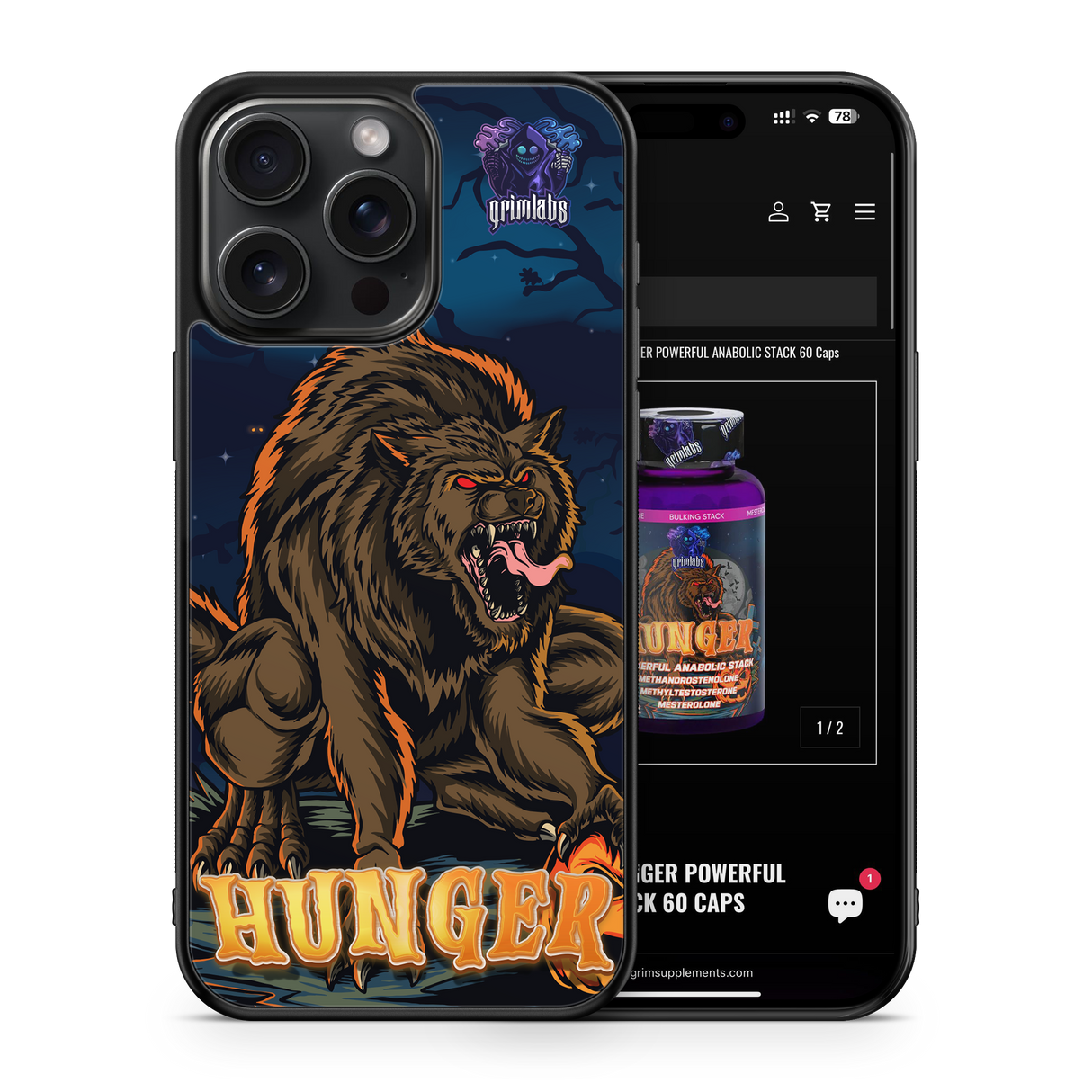 Hunger design parlak telefon kilifi