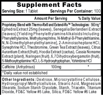 Hi tech lipodrene hardcore ephedra 90 servings