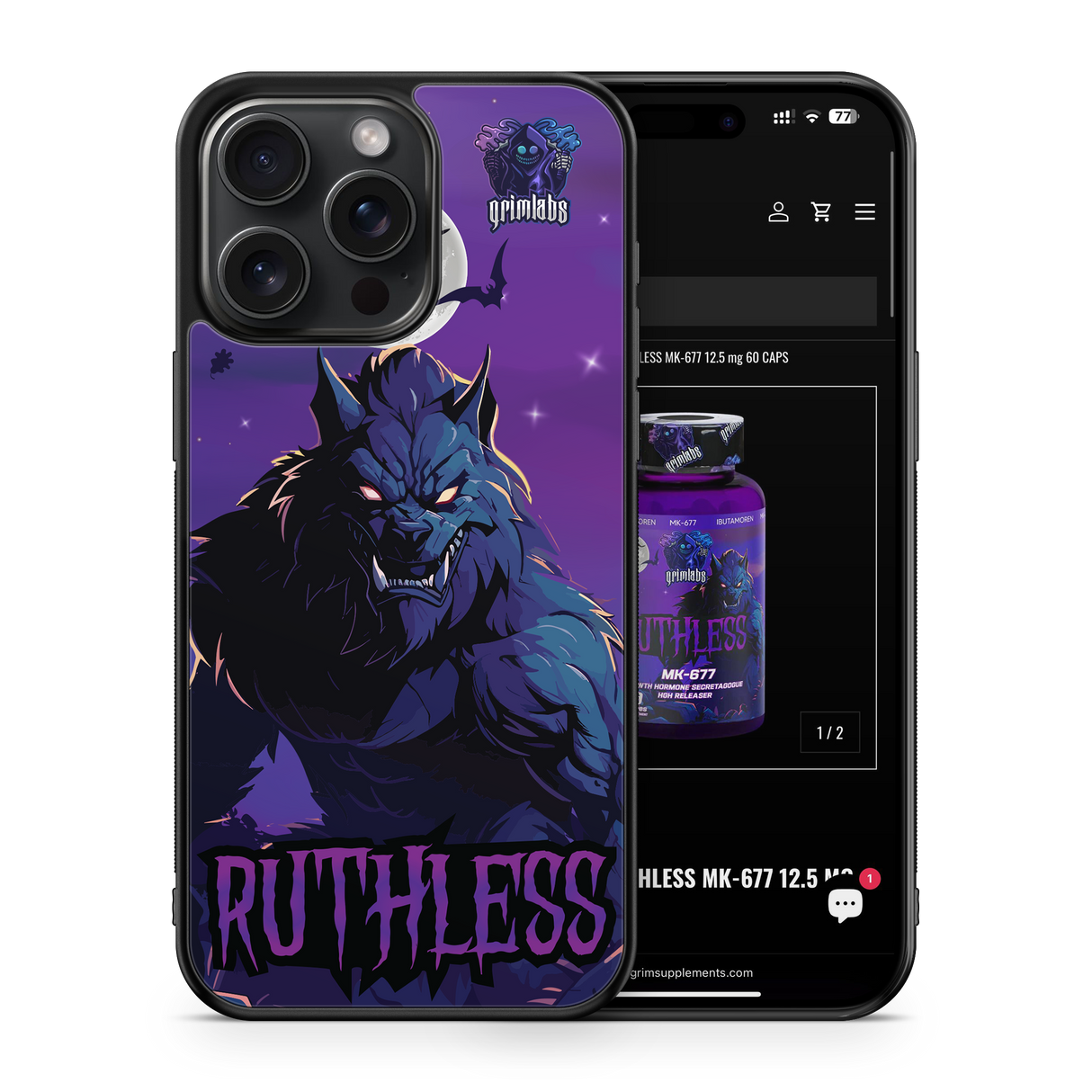 Ruthless design iphone 16 parlak telefon kilifi