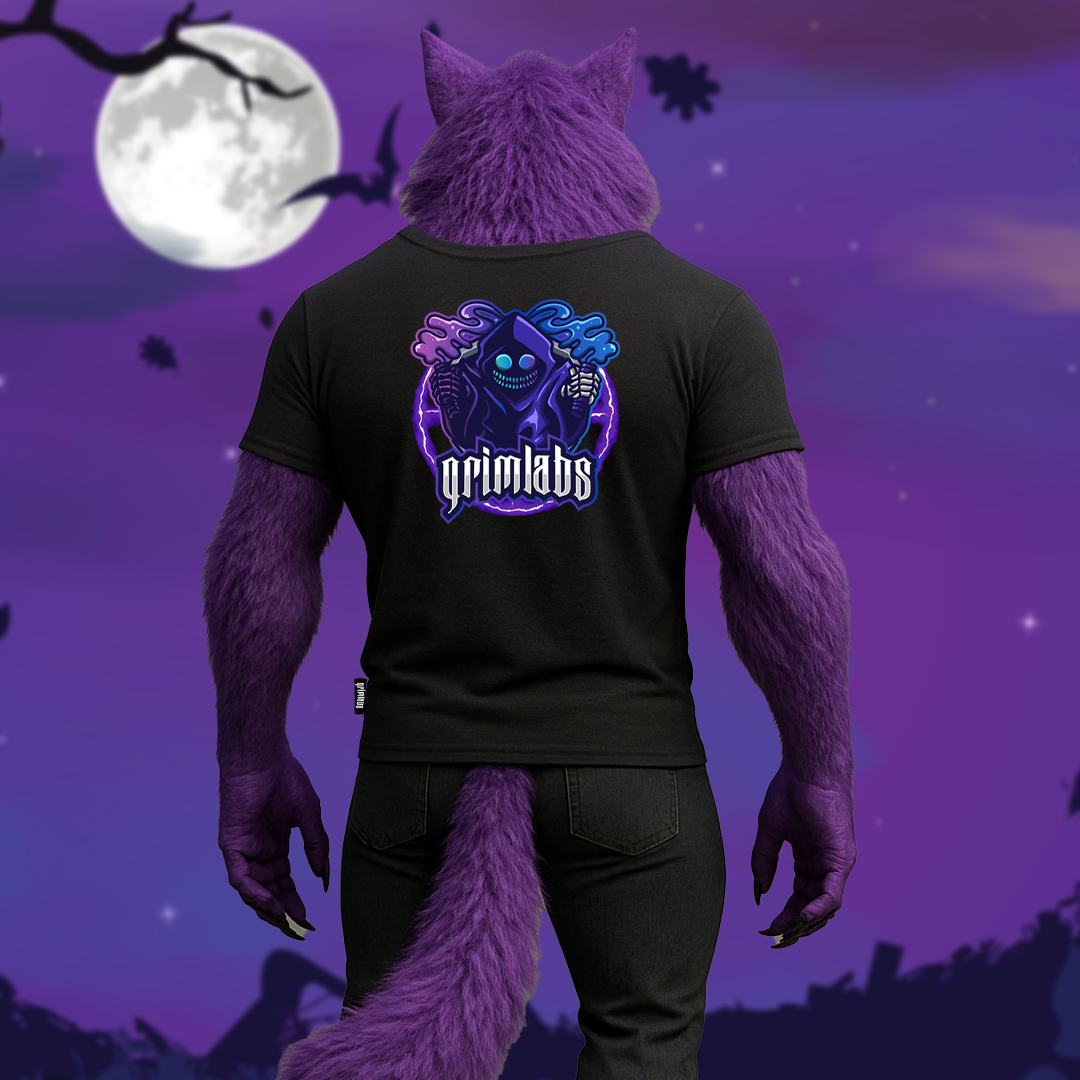 Grimlabs arka logo t-shirt