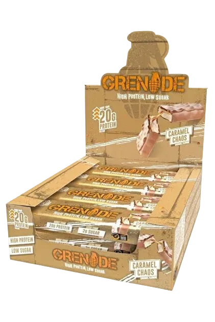 Grenade HIgh ProteIn Bar 12x60g Caramel Chaos