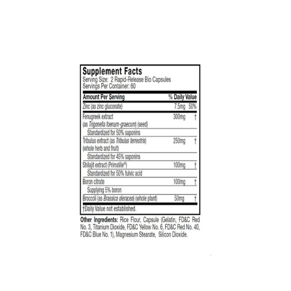 MuscleTech Alpha Test Tribulus + Fenugreek + testo booster 120 Capsules