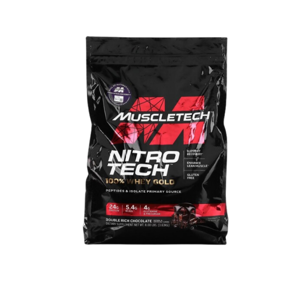 MUSCLETECH NITROTECH WHEY GOLD 3.63 Kg DOUBLE RICH CHOCOLATE FLAVOR