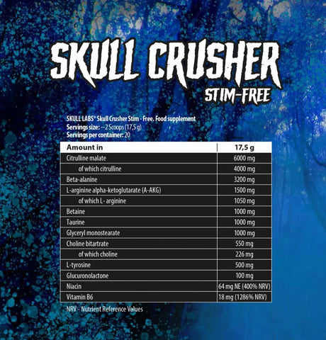 Skull Labs Skull Crusher Stim-Free Pump Preworkout 350 g  - 40 Servis