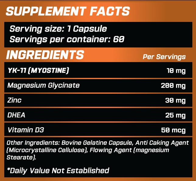 GRIMLABS HELLSING YK-11 10 MG 60 SERVINGS MYOSTATIN INHIBITOR