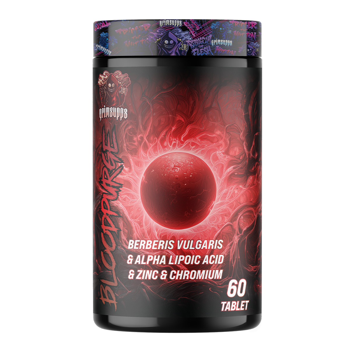 GRIMSUPPS BLOODPURE - BERBERIN BERBERIS VULGARIS & ALPHA LIPOIC ACID & ZINC & CHROMIUM 60 TABLETS