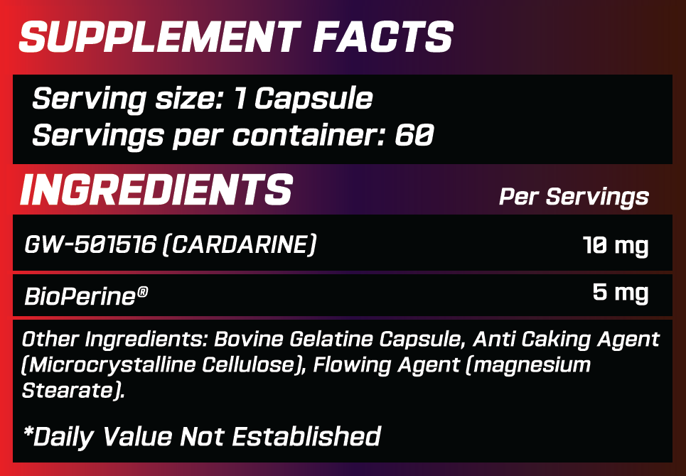 GRIMLABS SPECTRE CARDARINE 10mg 60 CAPS