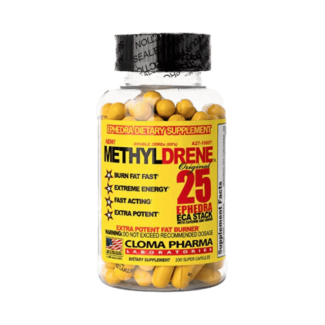 cloma pharma methyldrene eca stack 100 caps- yag yakici