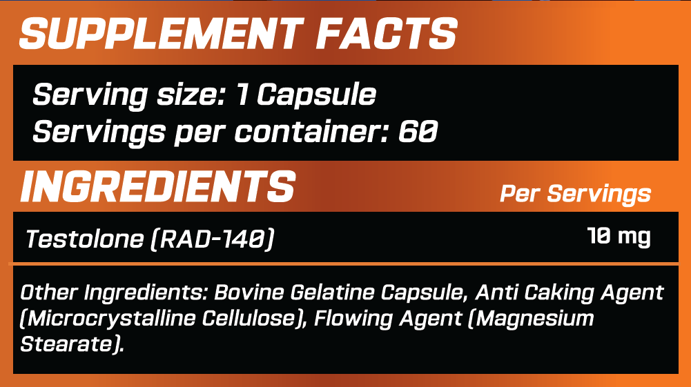 GRIMLABS CURSED Rad-140 10mg 60 SERVINGS