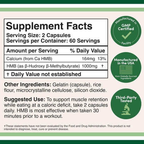 Double Wood HMB 1000mg 120 Capsules