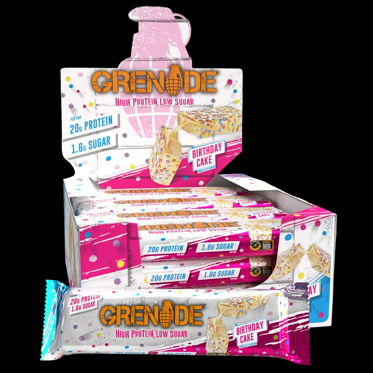 Grenade ProteIn Bar 12*60 Gr - BIrthday Cake