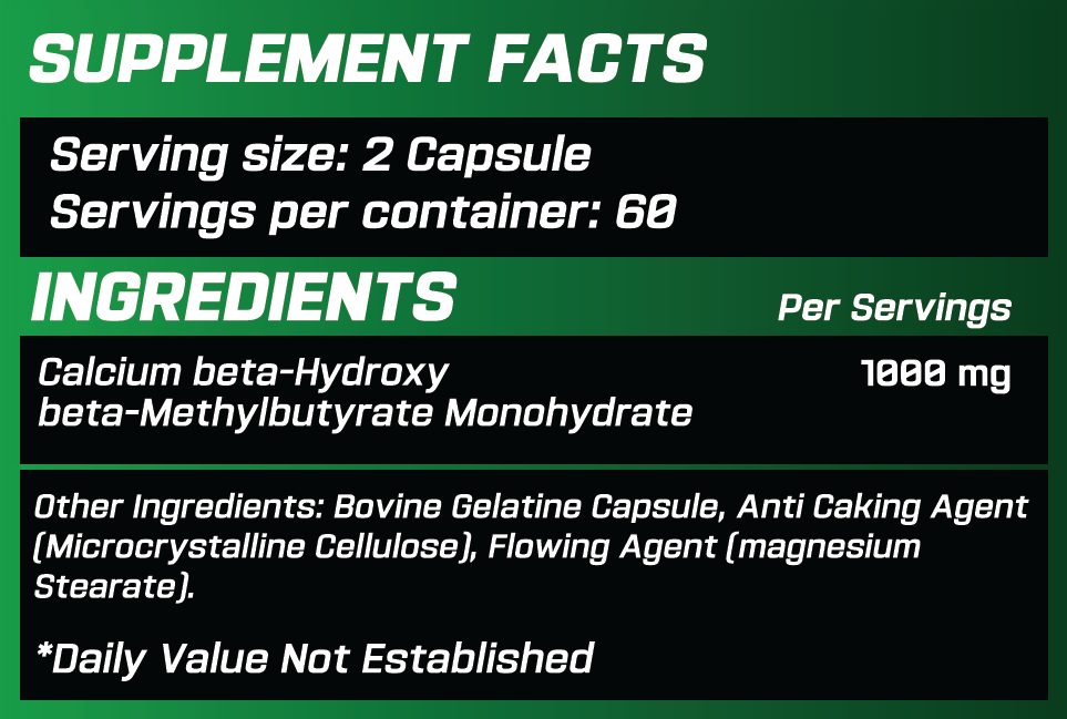 GRIMLABS HMB 1000mg 30 SERVINGS