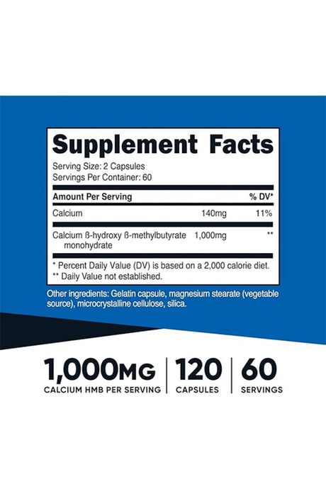 Nutricost HMB 1000mg 120 Servings