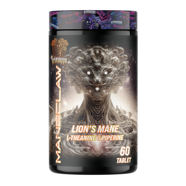 GRIMSUPPS MANECLAW LION'S MANE L-THEANINE & PIPERINE 60 TABLETS