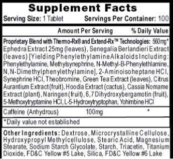 Hi Tech Lipodrene Hardcore Ephedra 90 Servings