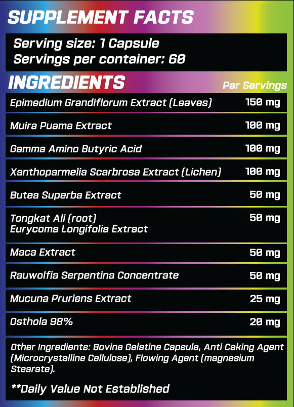 GRIMLABS PORNSTAR EXTREME SEXUAL ENHANCER 60 SERVINGS