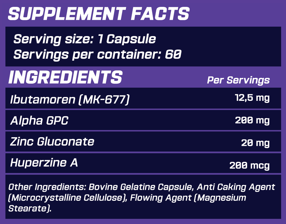 GRIMLABS RUTHLESS MK-677 12.5 mg 60 CAPS