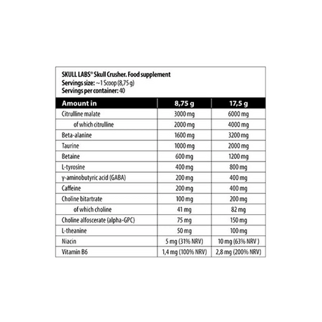 SKULL LABS SKULL CRUSHER 40 SERVINGS